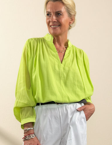 Soft Cotton Oversized Smock Blouse