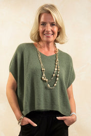 Sleeveless Boxy Knit