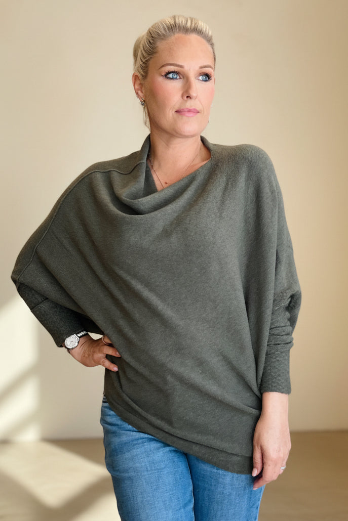 Asymmetric Slouch Italian Soft Knit