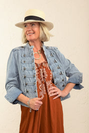 Denim Military Jacket