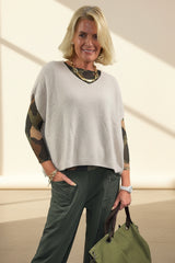 Sleeveless Boxy Knit