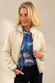Quilted Bomber Jacket