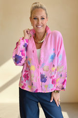 Claudia Painted Linen Shirt