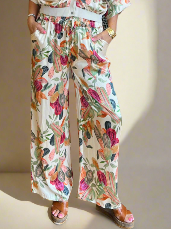 Satin Pyjama Pants - Prints