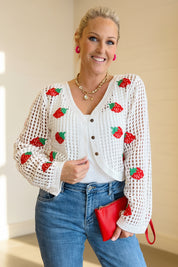 Strawberry Bolero Crochet Jacket