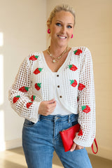 Strawberry Bolero Crochet Jacket
