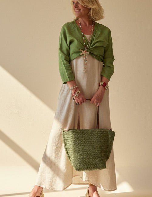 Raffia Woven Shopper