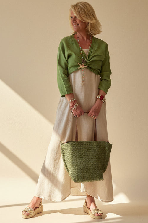 Raffia Woven Shopper