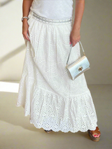 Embroidery Anglaise  Maxi Skirt
