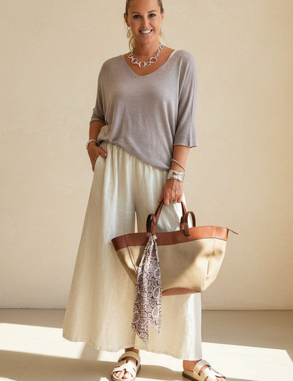 Linen Blend Layering Top