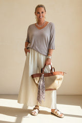Linen Blend Layering Top