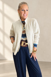 Quilted bomber jacket