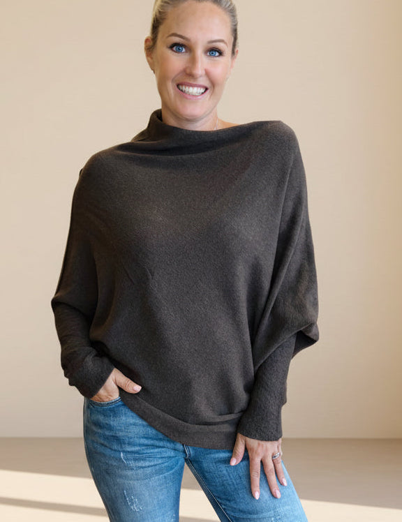 Asymmetric Slouch Italian Soft Knit