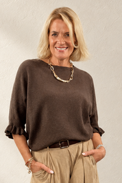 Fluted Sleeve Knit