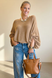 Oversized Bubble Sleeve Knit