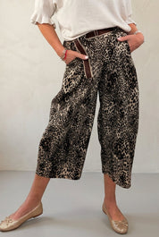 Velvet-Touch Animal Barrel Trousers