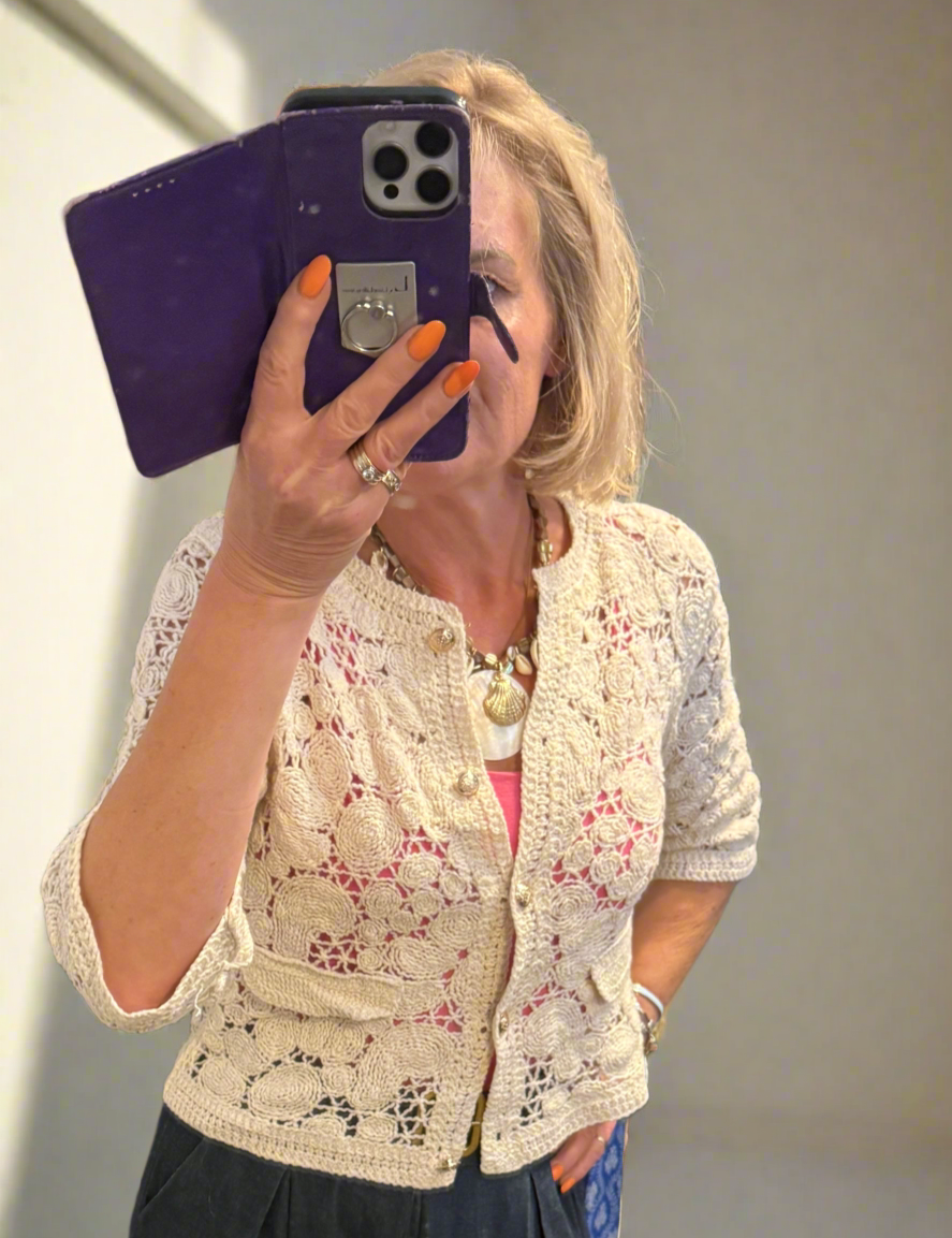 Co-Co Structured Crochet Jacket