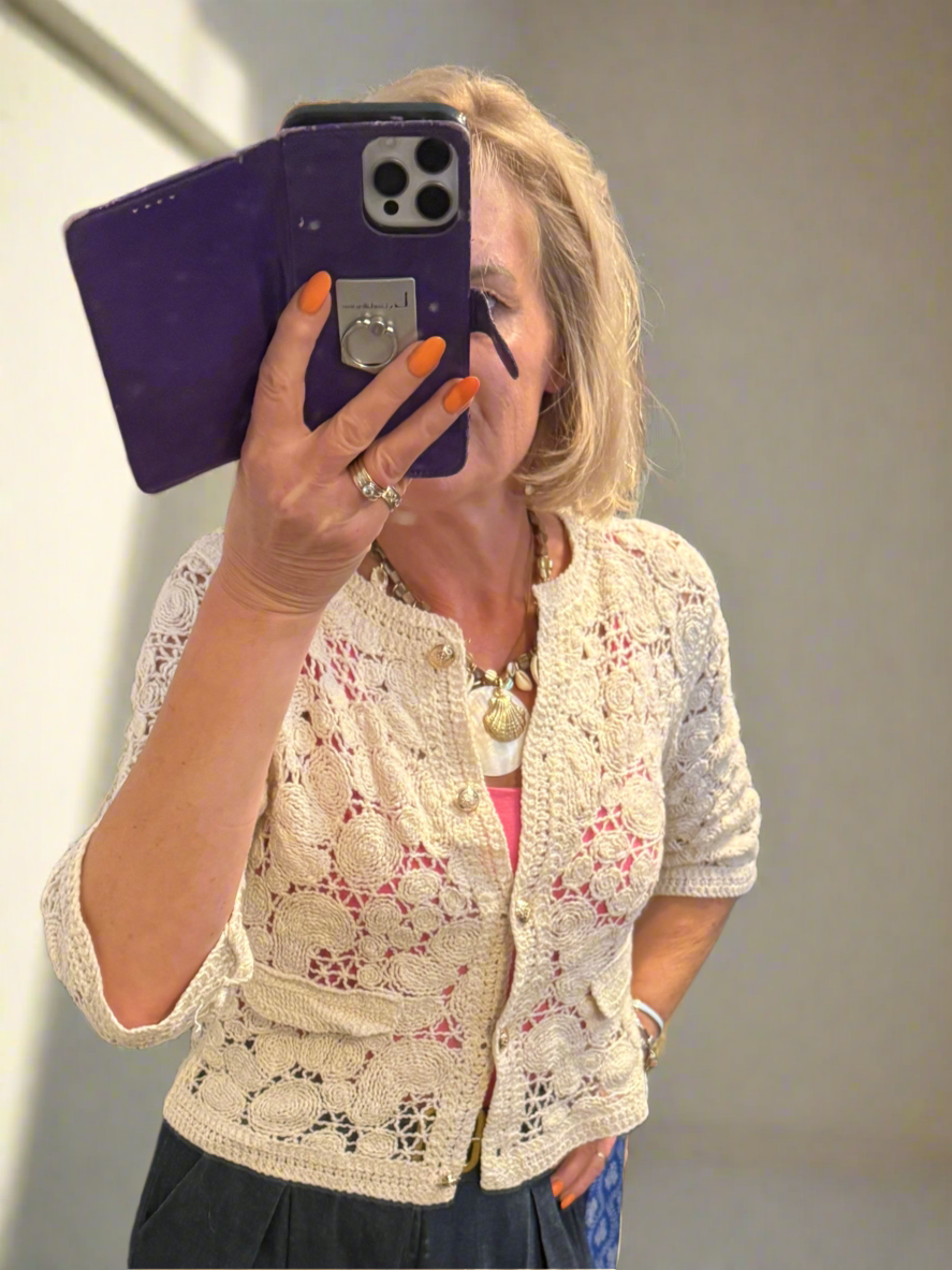 Co-Co Structured Crochet Jacket