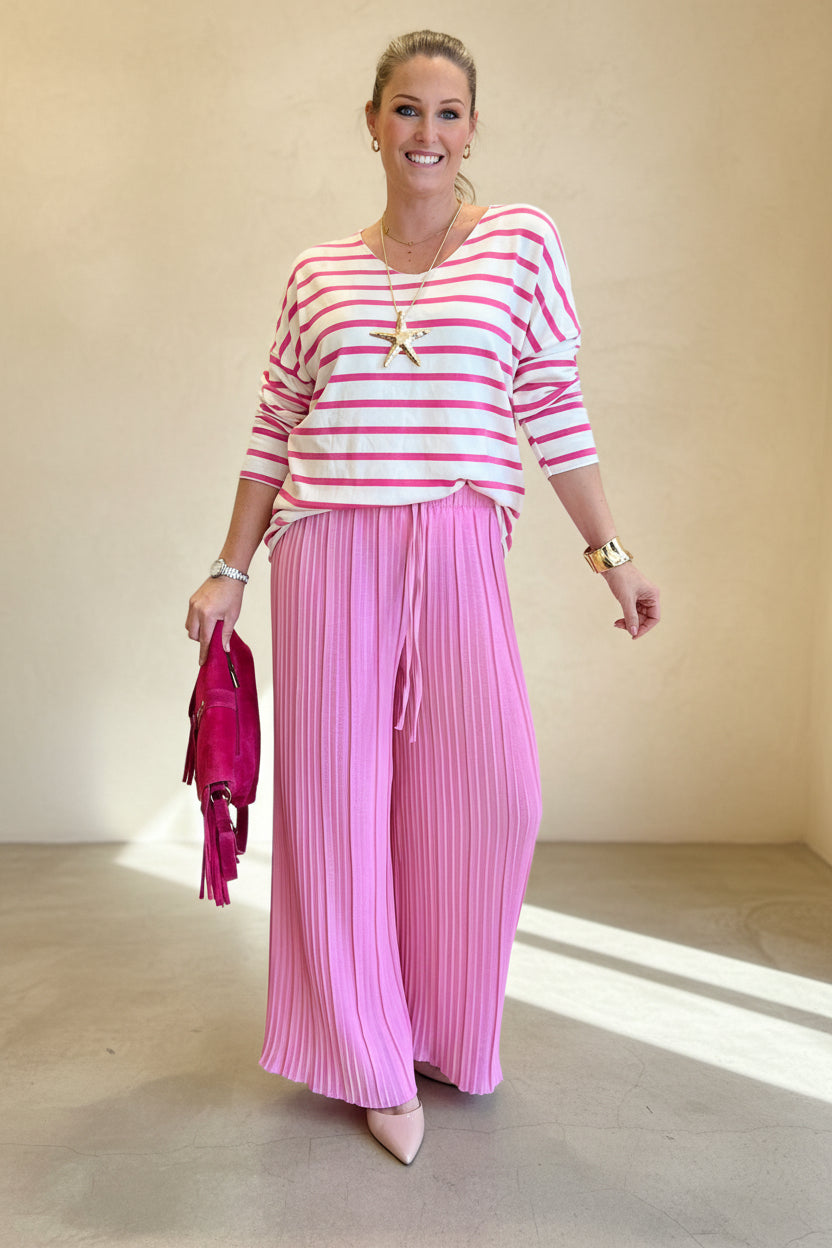 Pleated Palazzo Trousers