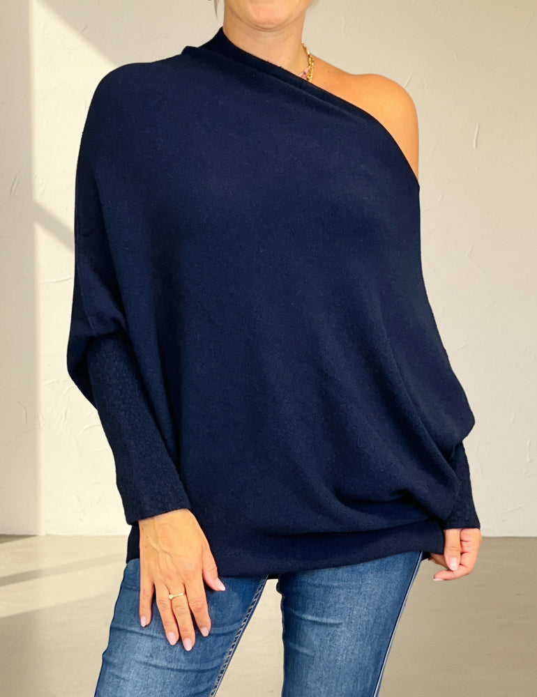 Asymmetric Slouch Italian Soft Knit