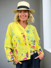 Claudia Painted Linen Shirt