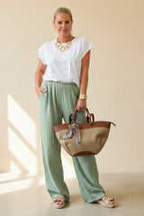 Pull on Cheesecloth Trousers