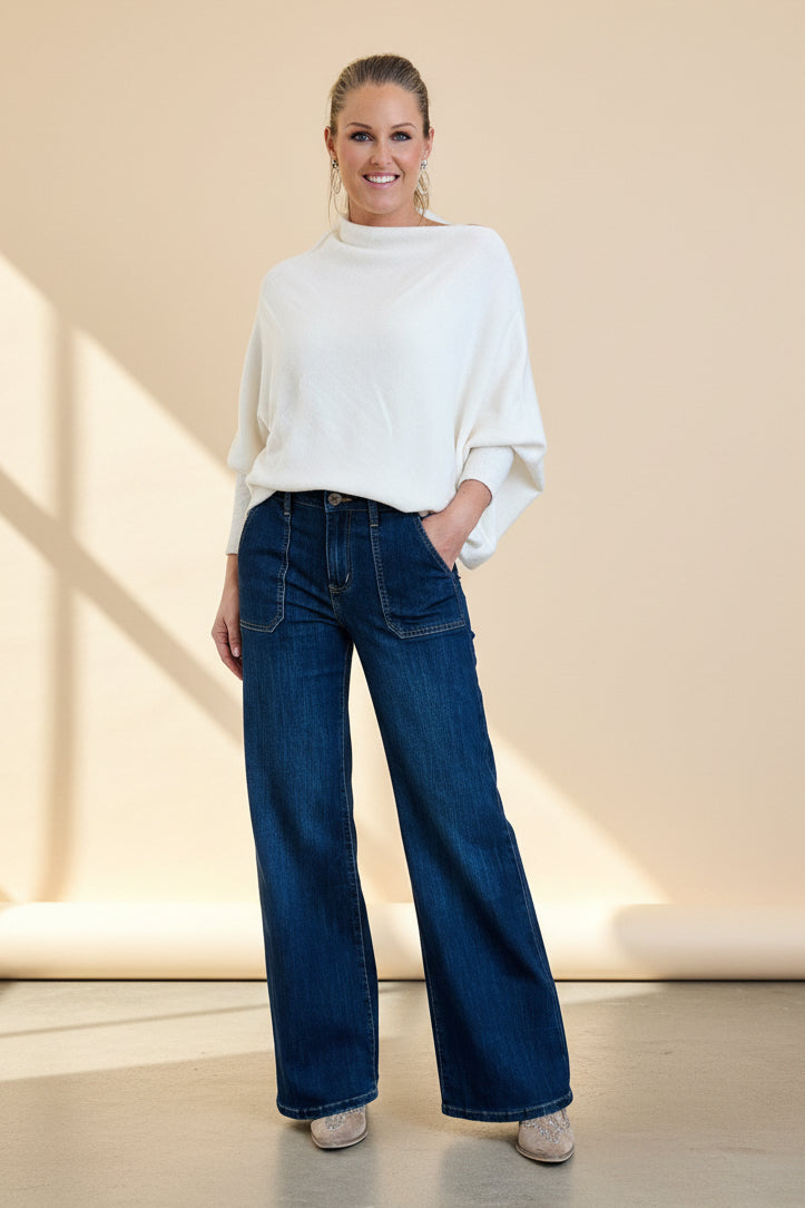 Asymmetric Slouch Italian Soft Knit