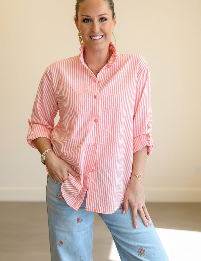 Maeve Seer Sucker Shirt