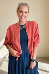 Linen Bomber Jacket