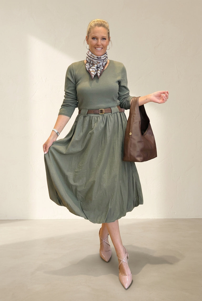 Puff- Ball Cotton Dress