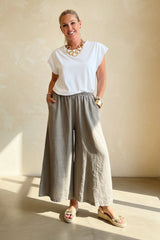Linen Wide Leg Cullottes