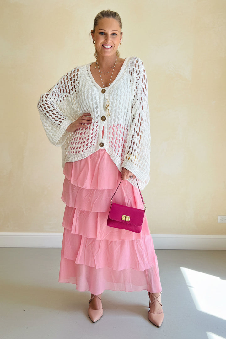 Tiered Ruffle Maxi Skirt