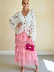 Tiered Ruffle Maxi Skirt