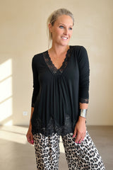 Long Sleeve Lace edge Top