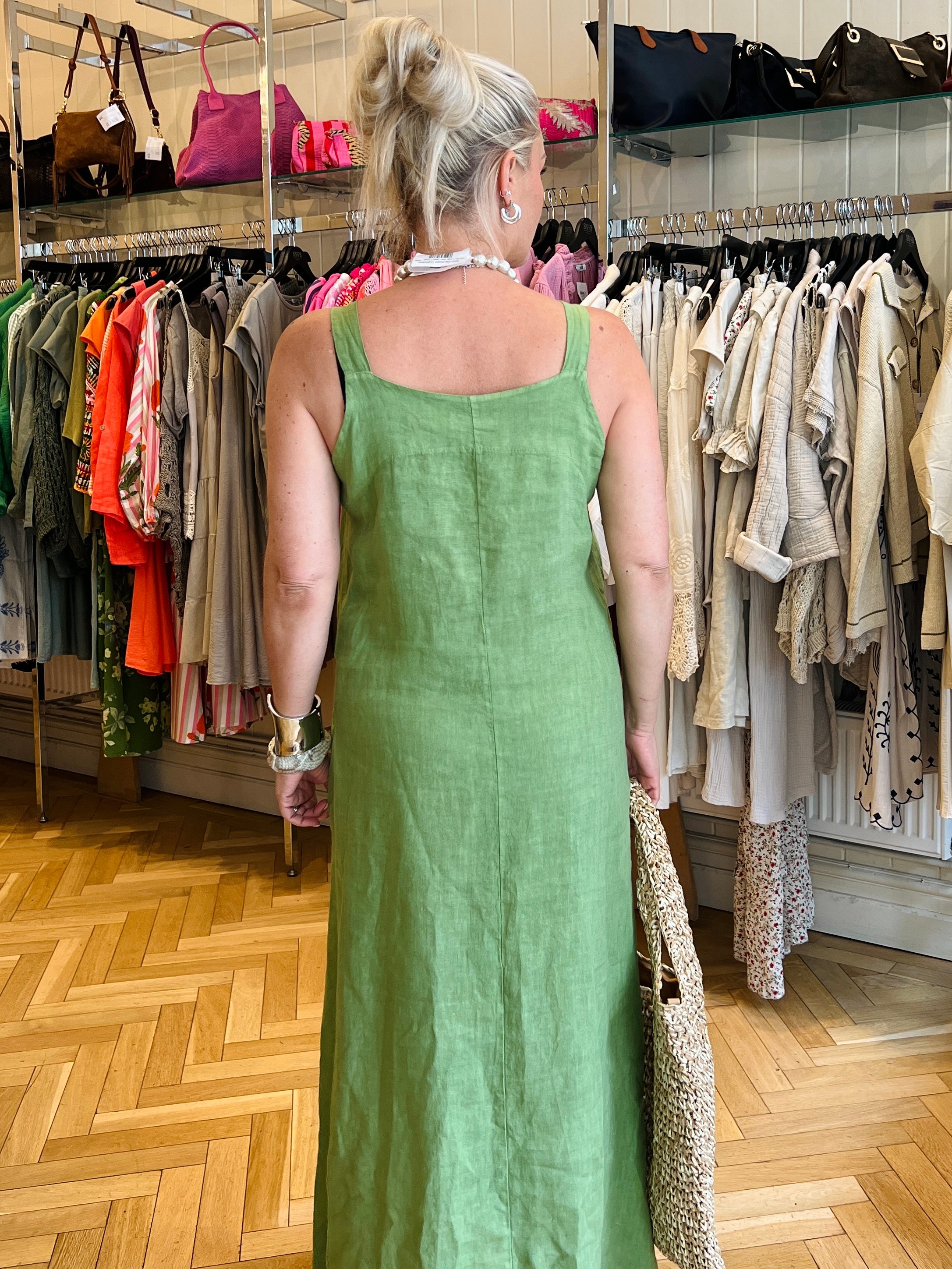 Linen Pinafore Dress