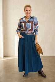Corduroy Midi  Skirt