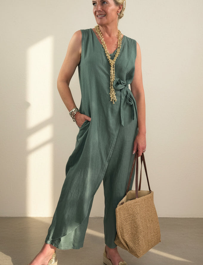 Silvana Faux Wrap Jumpsuit