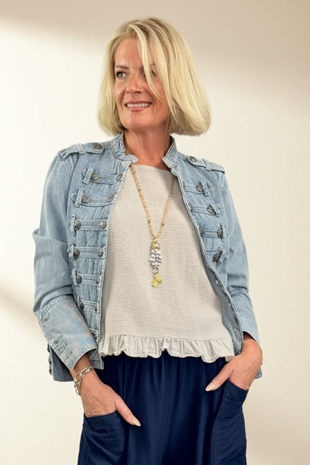 Denim Military Jacket