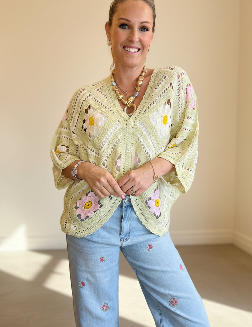 Daisy Chain Crochet Cardigan