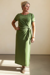 Side Knot T Shirt Dress