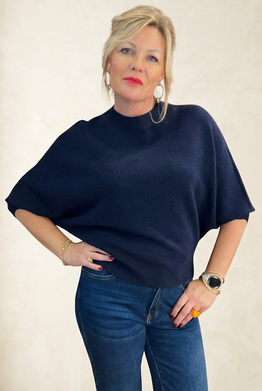 Wide Hem Boxy Batwing