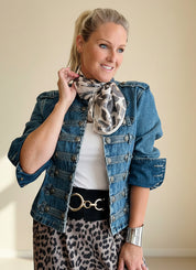 Leopard Silky Square Scarf
