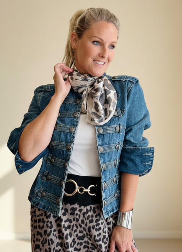 Leopard Silky Square Scarf