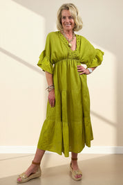 Maya Linen Maxi Dress