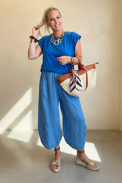 Linen Barrel Leg Cullottes