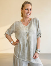 Sorrento - 3 Button V Neck Shirt