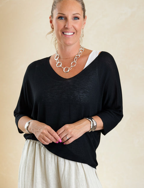 Linen Blend Layering Top
