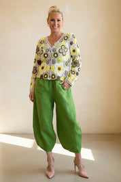 Linen Barrel Leg Cullottes