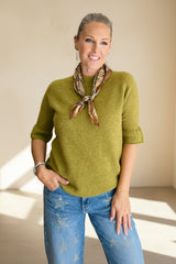 Pretty Frill Round Neck Knit