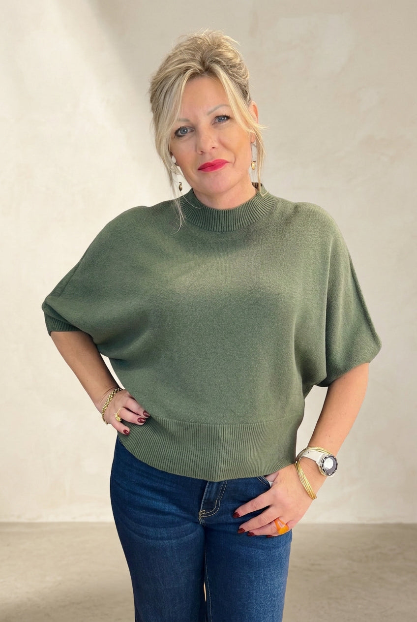 Wide Hem Boxy Batwing